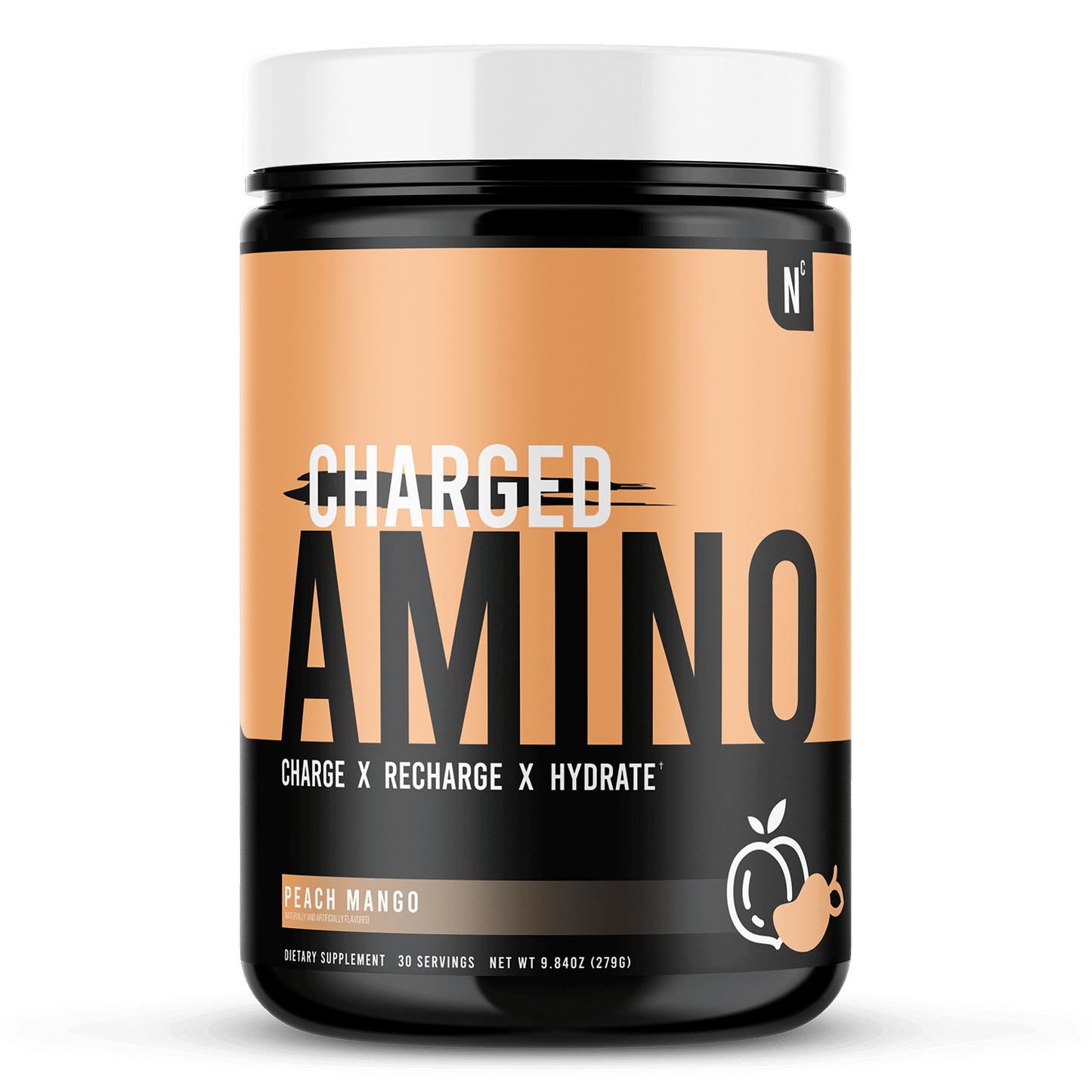 NutraCharge Charged Amino Product Render Front Peach