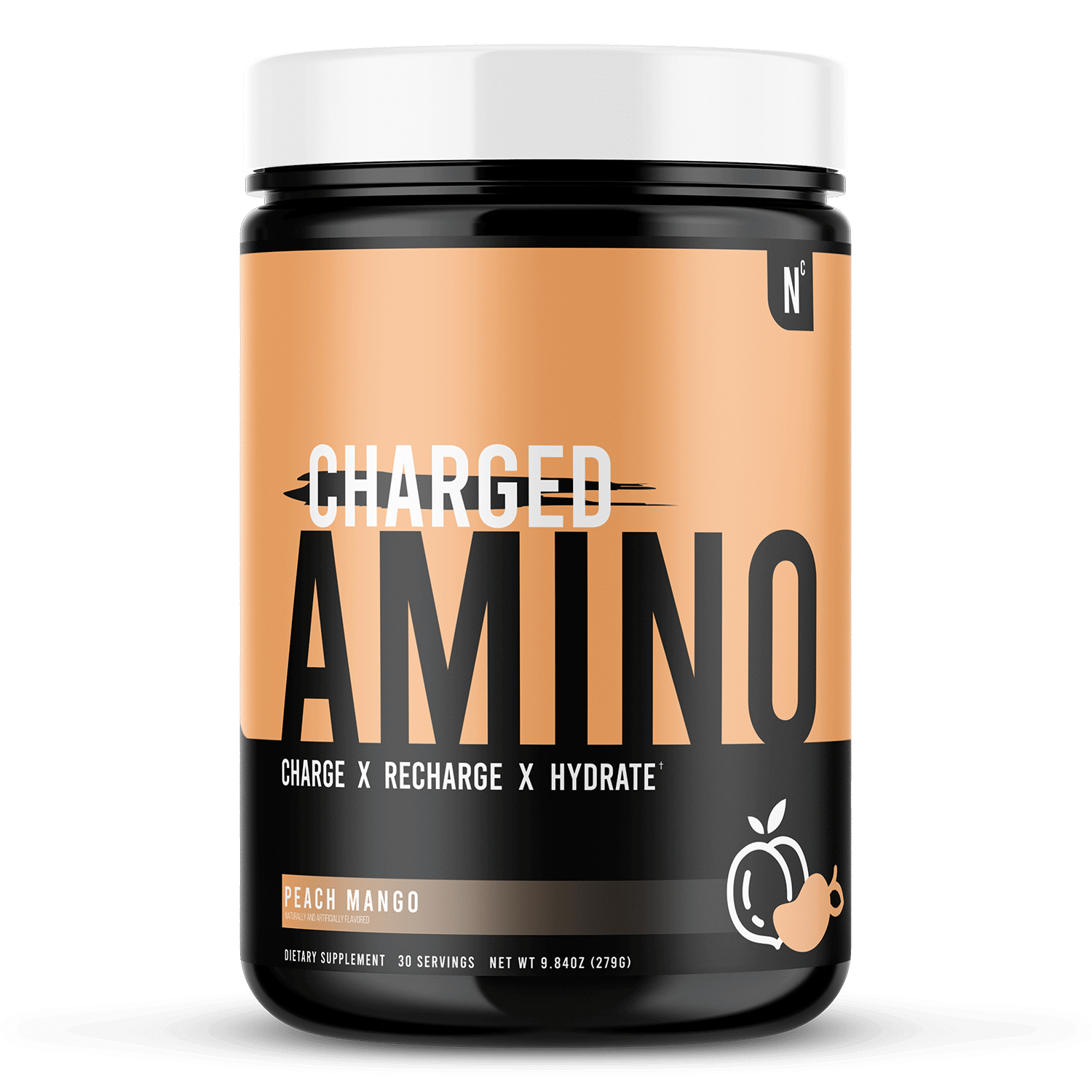 NutraCharge Charged Amino Product Render Front Peach