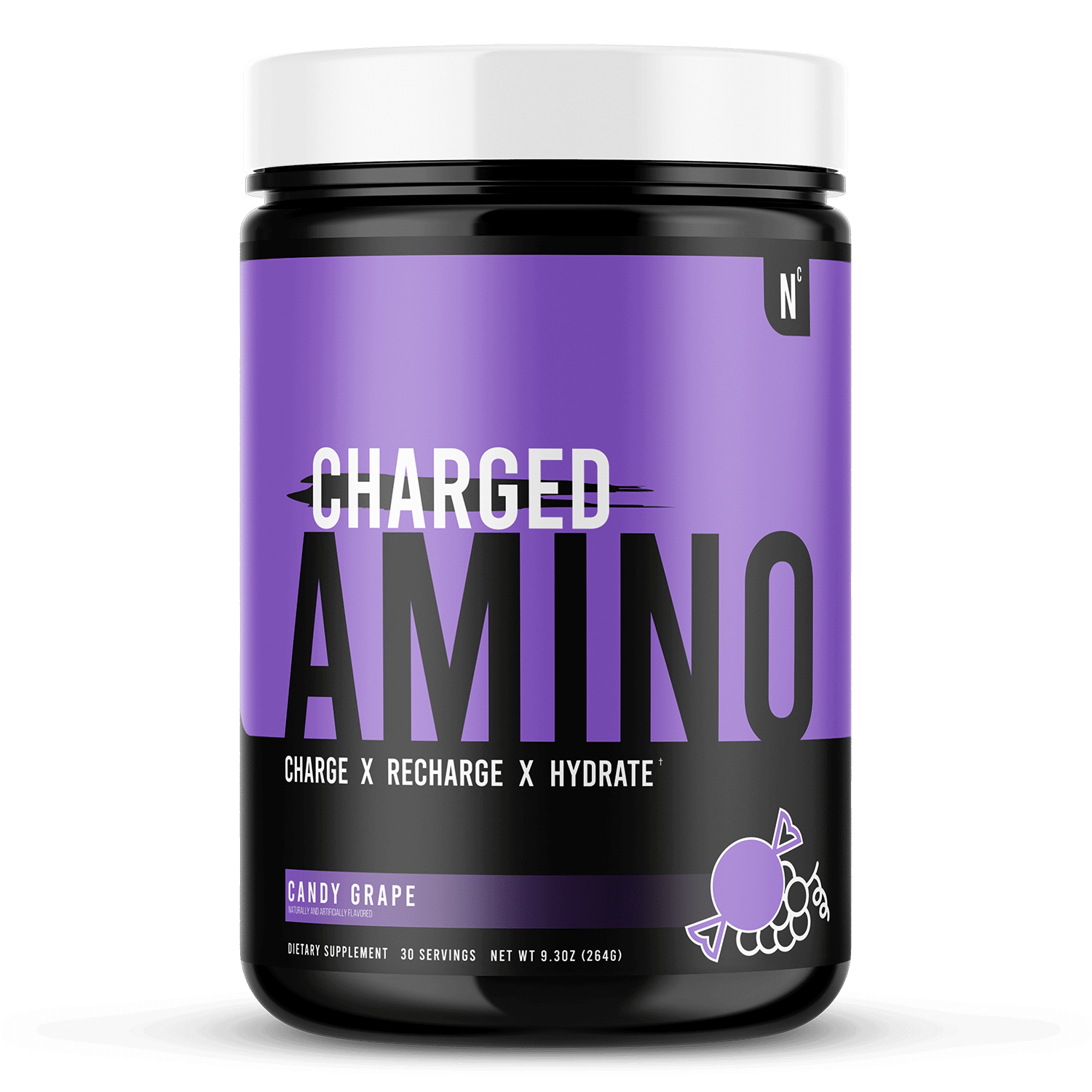NutraCharge Charged Amino Product Render Front Grape